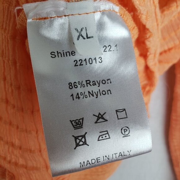 Project AJ117 Copenhagen Blouse Top Button Front Rayon Peach Minimalist size XL - Picture 8 of 14